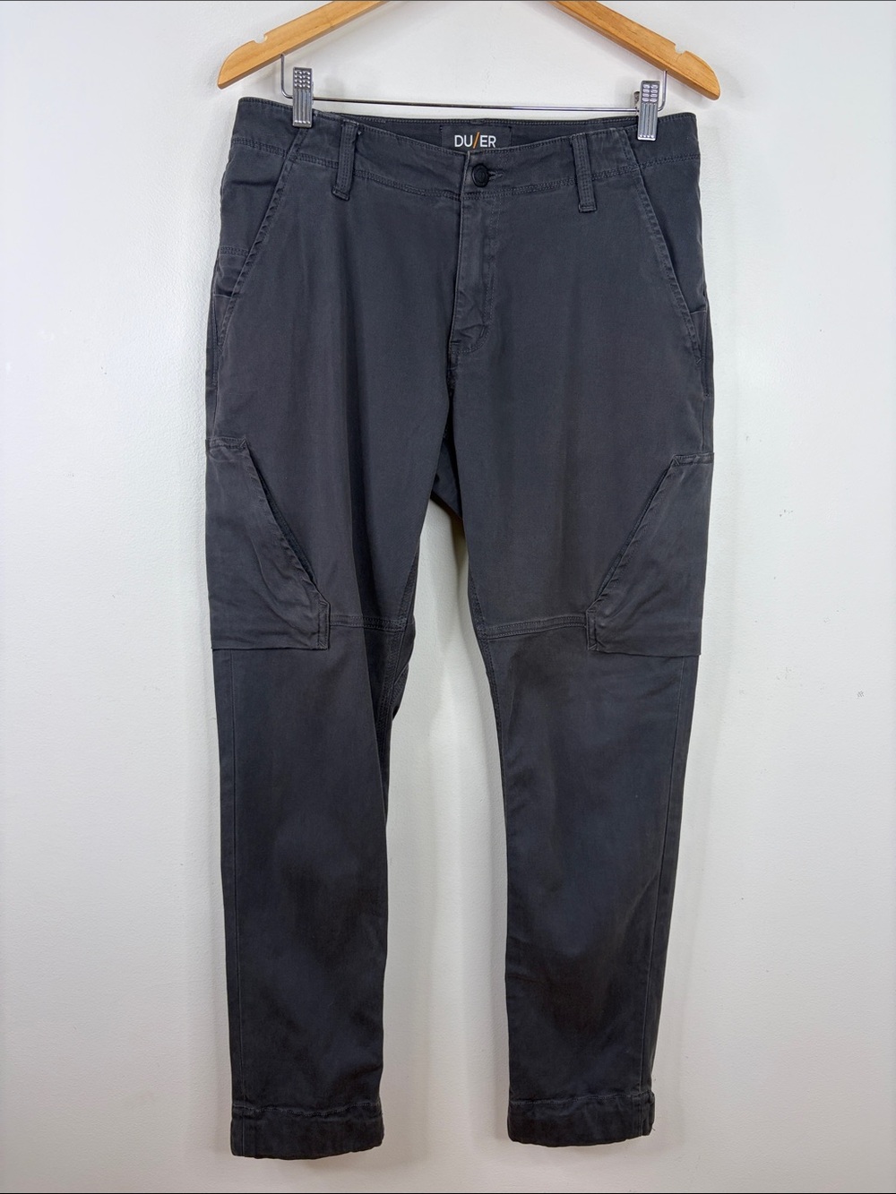 DU/ER Live Free Adventure Pants Mens 33 x 30 Gray T2X Cargo Hybrid Jogger